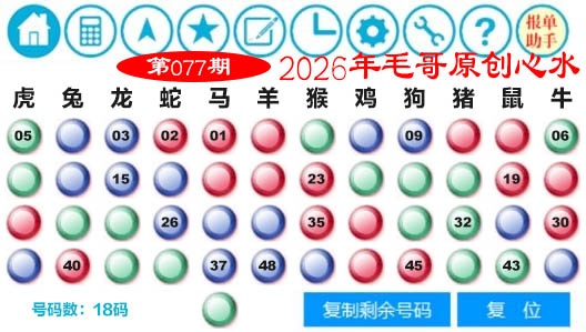 077期毛哥心水[图]